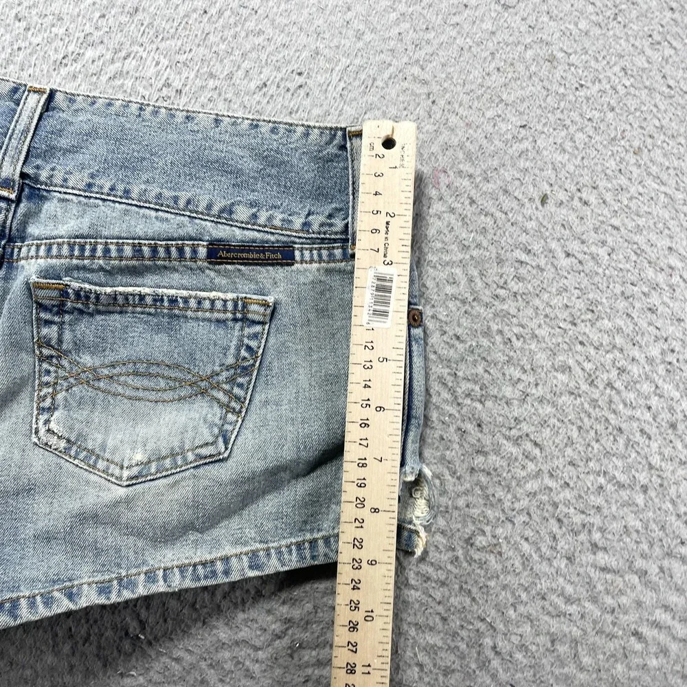 Abercrombie & Fitch Shorts Womens 4 Blue Denim Cut-Off 2